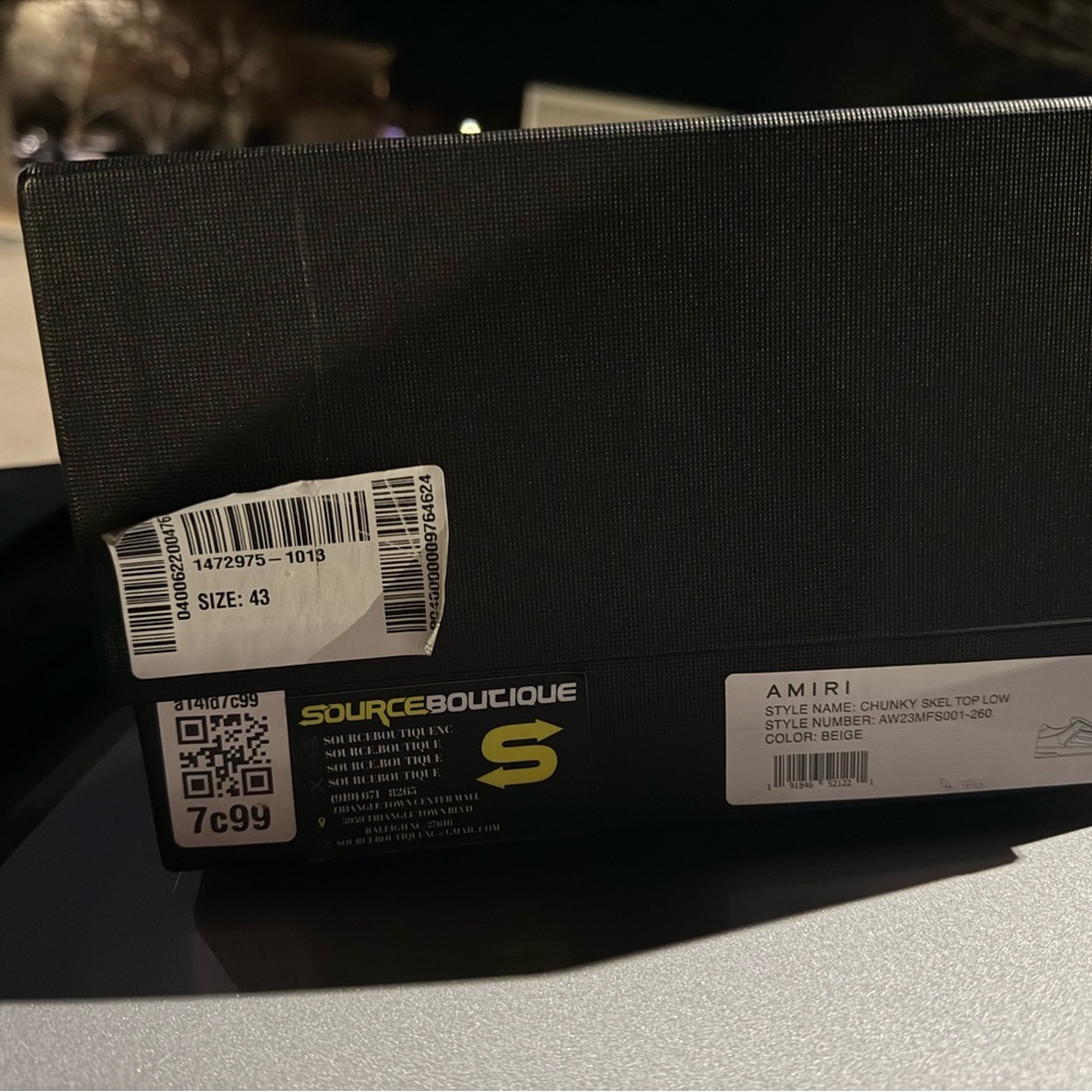 AMIRI Black and Cream Sneakers